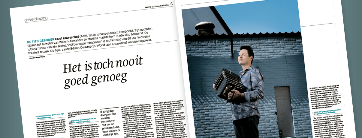 19 mei 2018, Tien Geboden (Trouw)